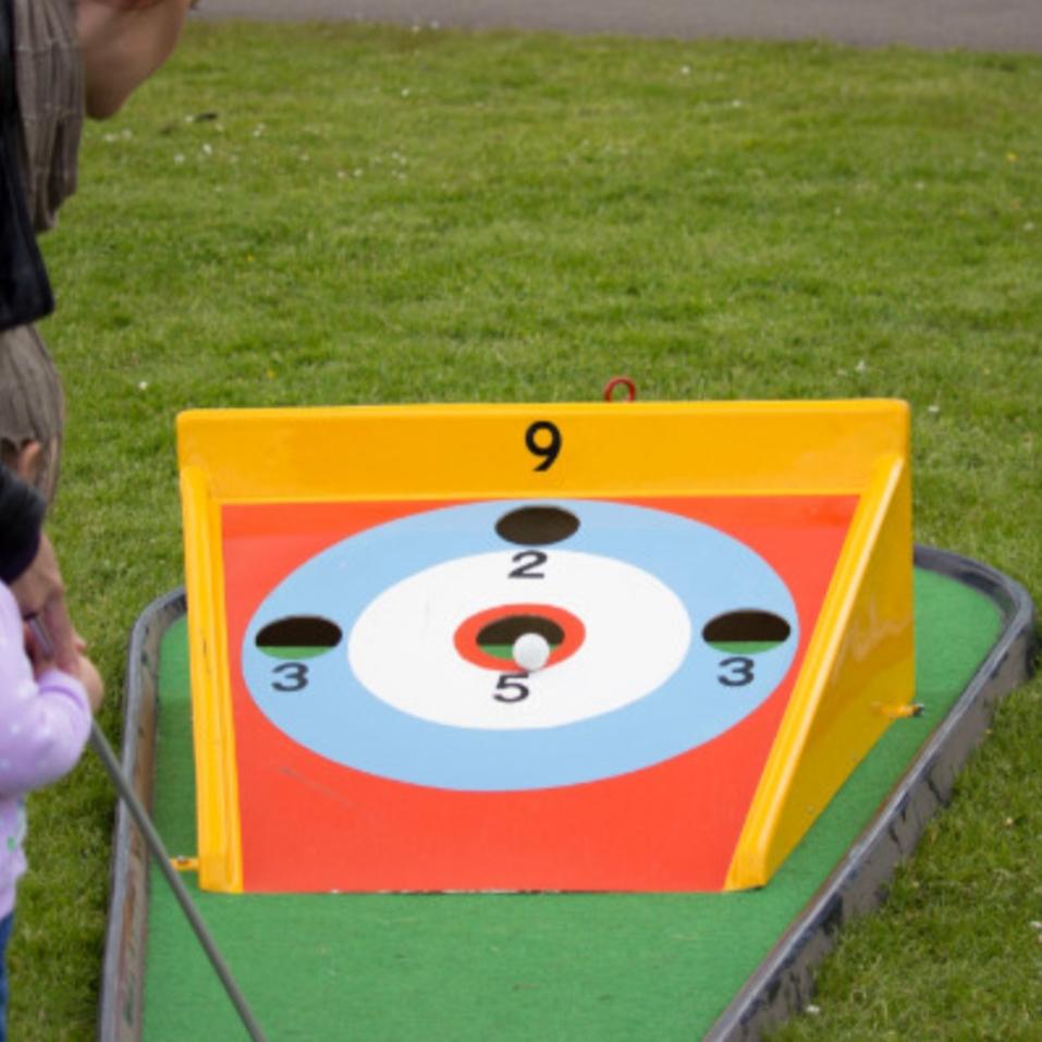 crazy-golf-target image Black with Bullseye